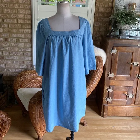 J. Crew | Dresses | J Crew Square Neck Denim Jean Dress Plus 2x New Cut Sleeves Pockets | Poshmark J. Crew | Dresses | J Crew Square Neck Denim Jean Dress Plus 2x New Cut Sleeves Pockets | Poshmark